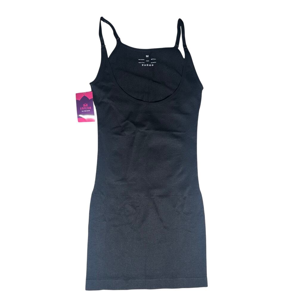 Empetua Open Bust Shaper Adjustable Seamless Compression Black Slip M Medium New - Picture 2 of 7